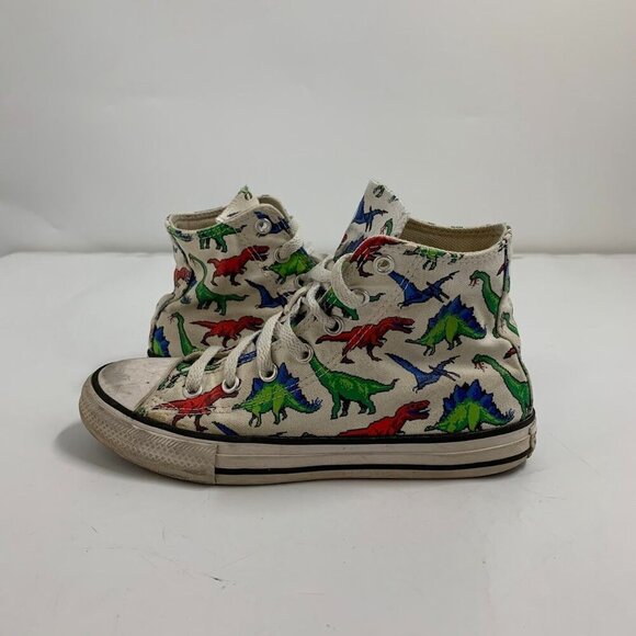 Converse Chuck Taylor Kids All Star Hi T-Rex Stegosaurus Dino Sneaker Size 3 - Picture 5 of 15